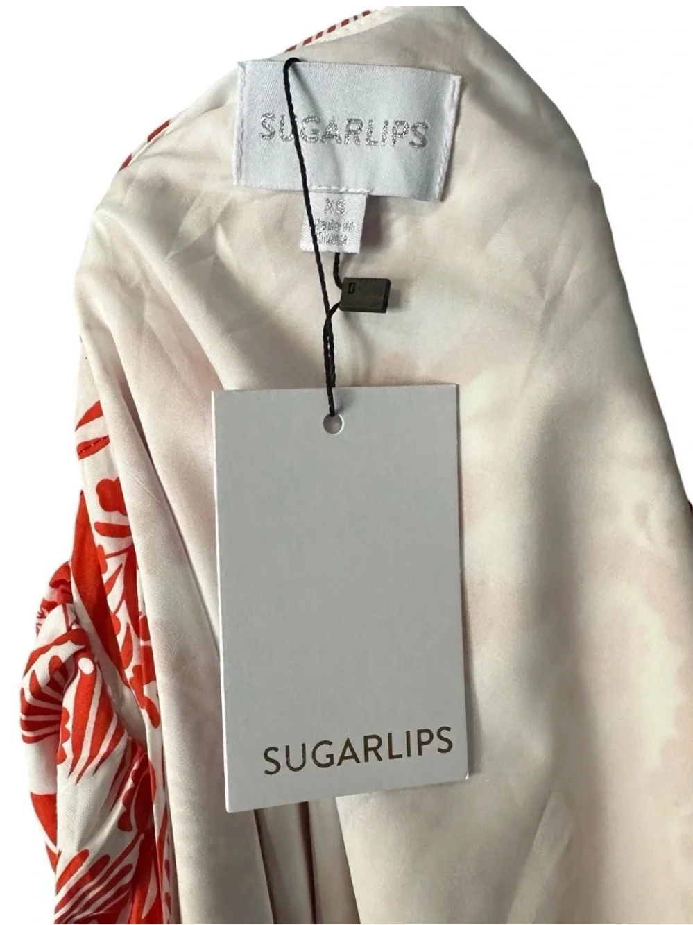 NWT! Sugarlips Juny Floral Stroll Poplin Wrap Top Midi Dress XS - Picture 6 of 6